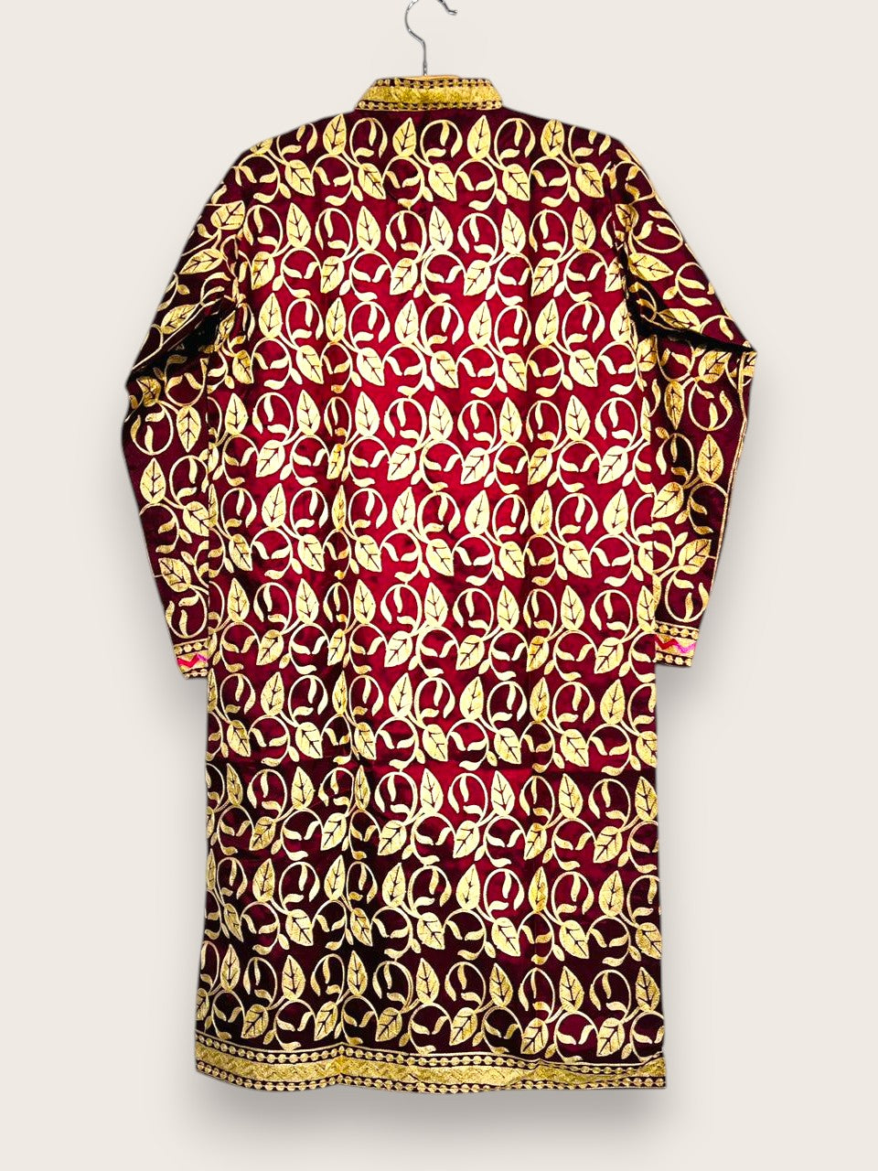Brown Embroidered Single Shirt – Classic Design | Yahyas