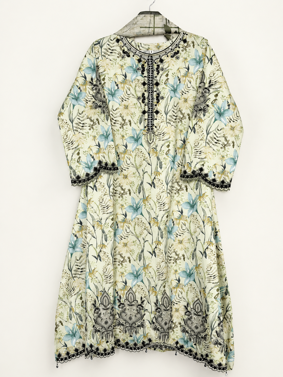 Liora Floral Embroidered 3-Piece Maxi – Cotrie Fabric