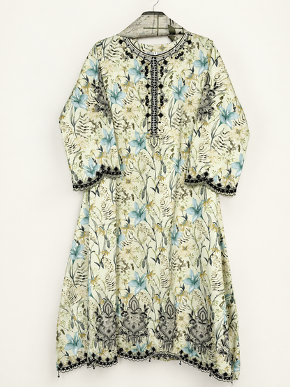 Liora Floral Embroidered 3-Piece Maxi – Cotrie Fabric