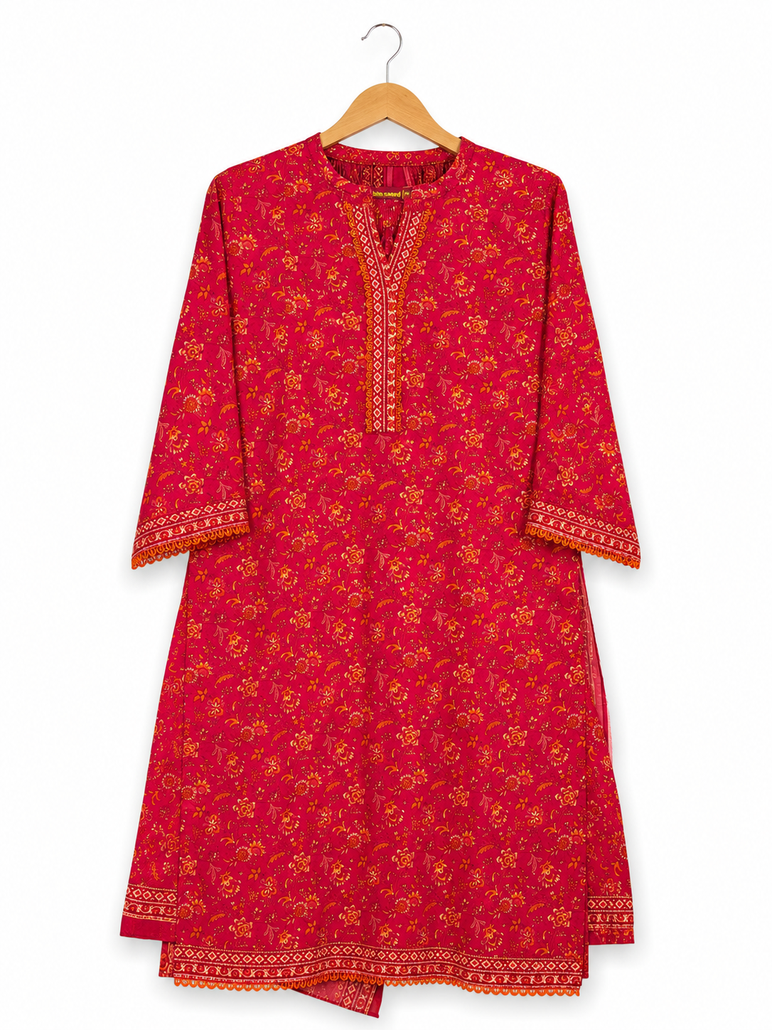 Printed 3-Piece Suit – Red Floral | Yahyas