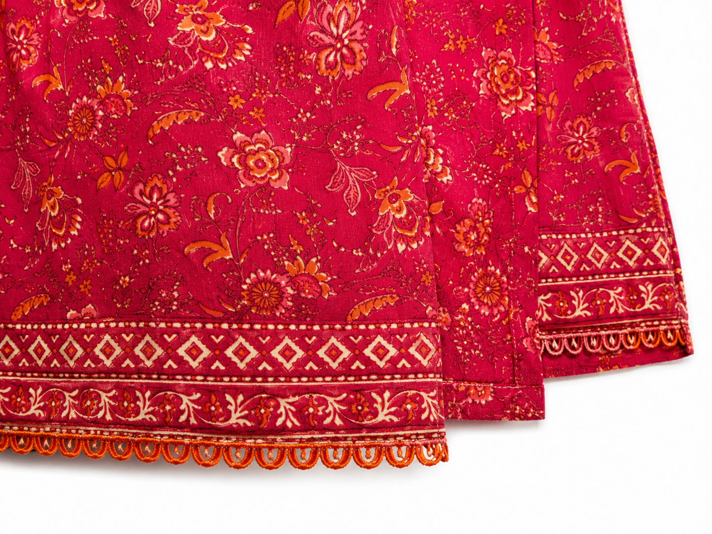 Printed 3-Piece Suit – Red Floral | Yahyas