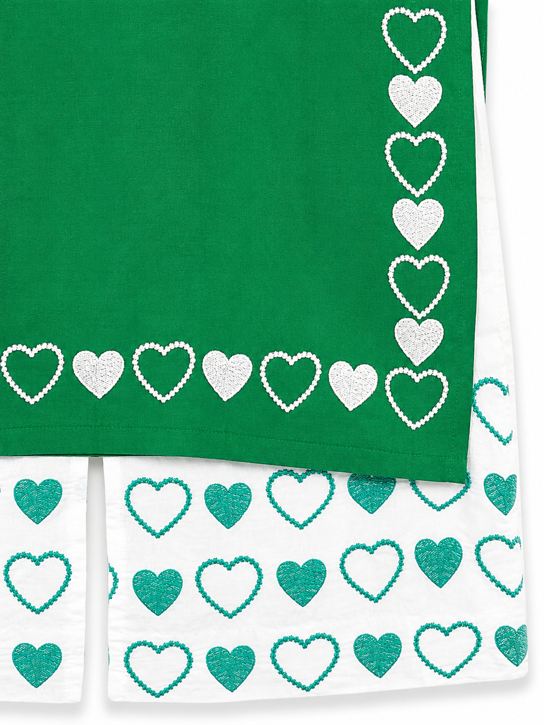 Azadi Special – Green Heart Embroidery 2-Piece Cotton Suit | 14 August Collection