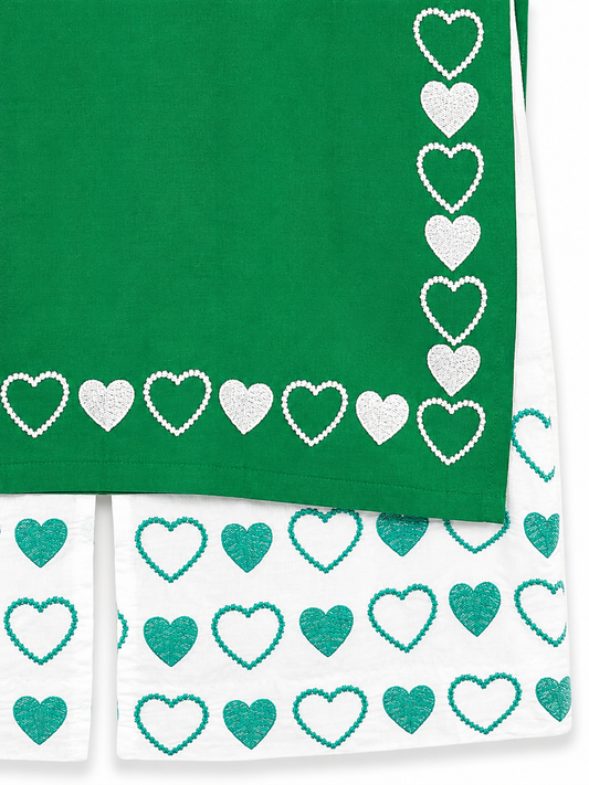 Azadi Special – Green Heart Embroidery 2-Piece Cotton Suit | 14 August Collection