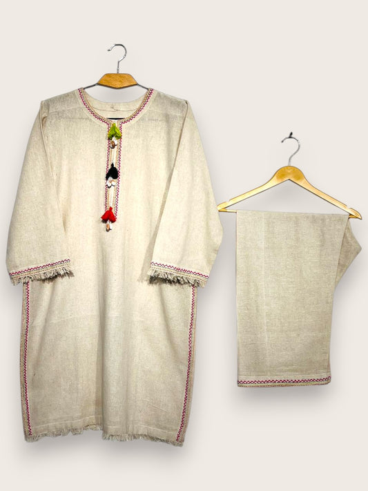 Beige Boho Chic 3-Piece Suit – Casual Everyday Wear | Yahyas