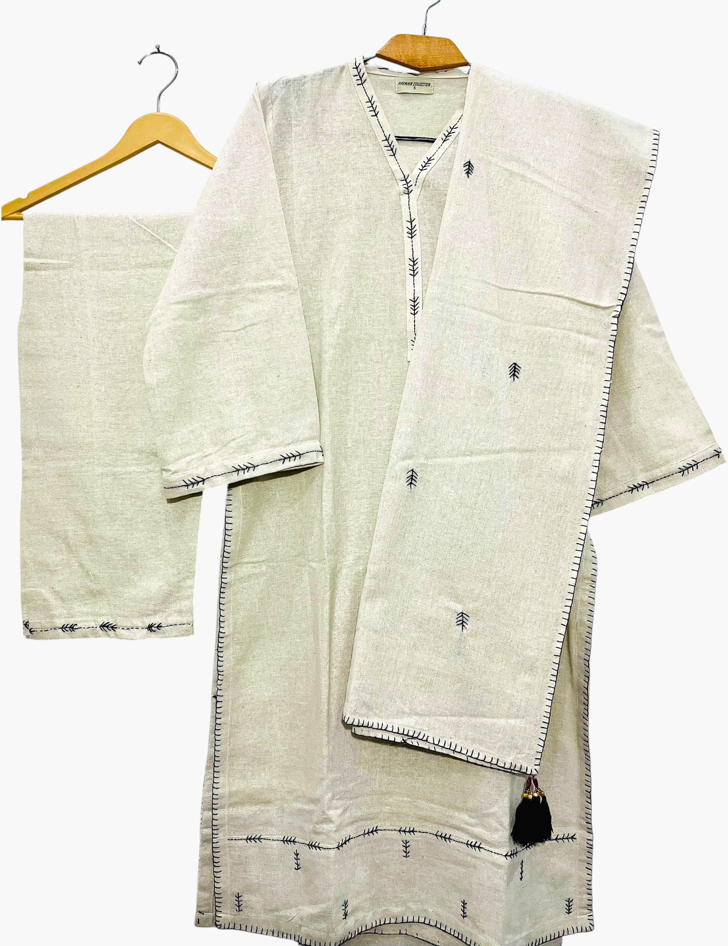 Beige Boho Chic 3-Piece Suit – Casual Everyday Wear | Yahyas