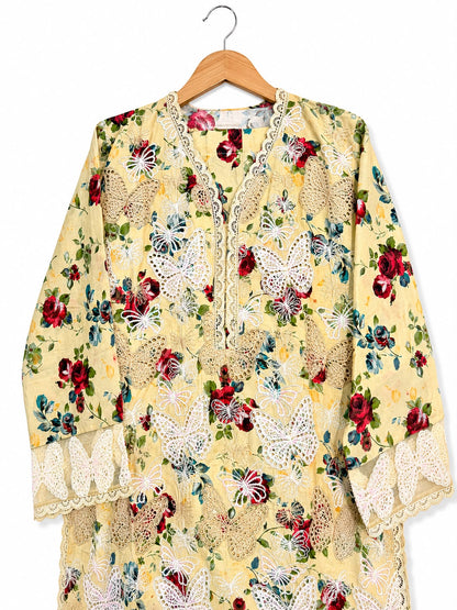 Butterfly Bloom — 3-Piece Lawn Suit