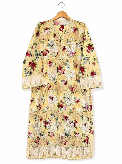Butterfly Bloom — 3-Piece Lawn Suit