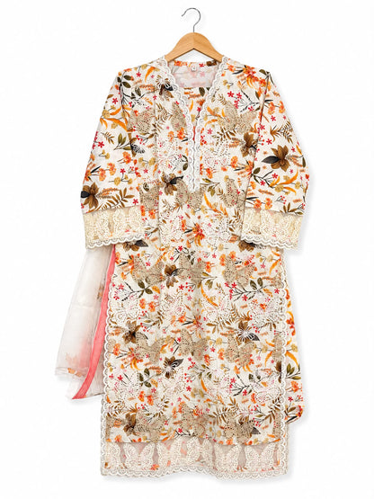 Butterfly Bloom — 3-Piece Lawn Suit