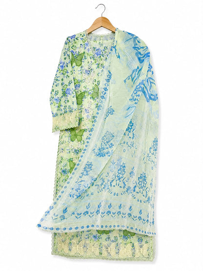 Butterfly Bloom — 3-Piece Lawn Suit