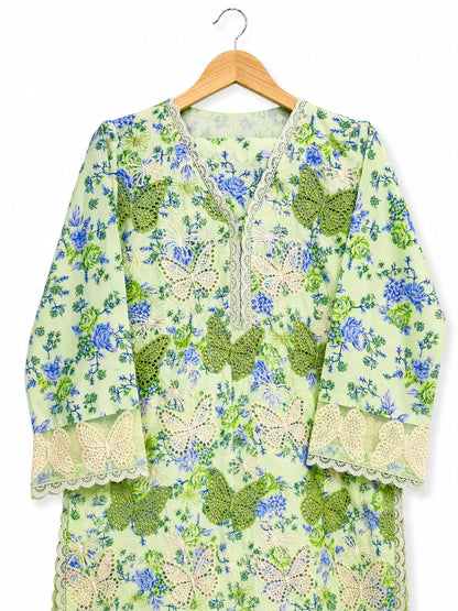 Butterfly Bloom — 3-Piece Lawn Suit
