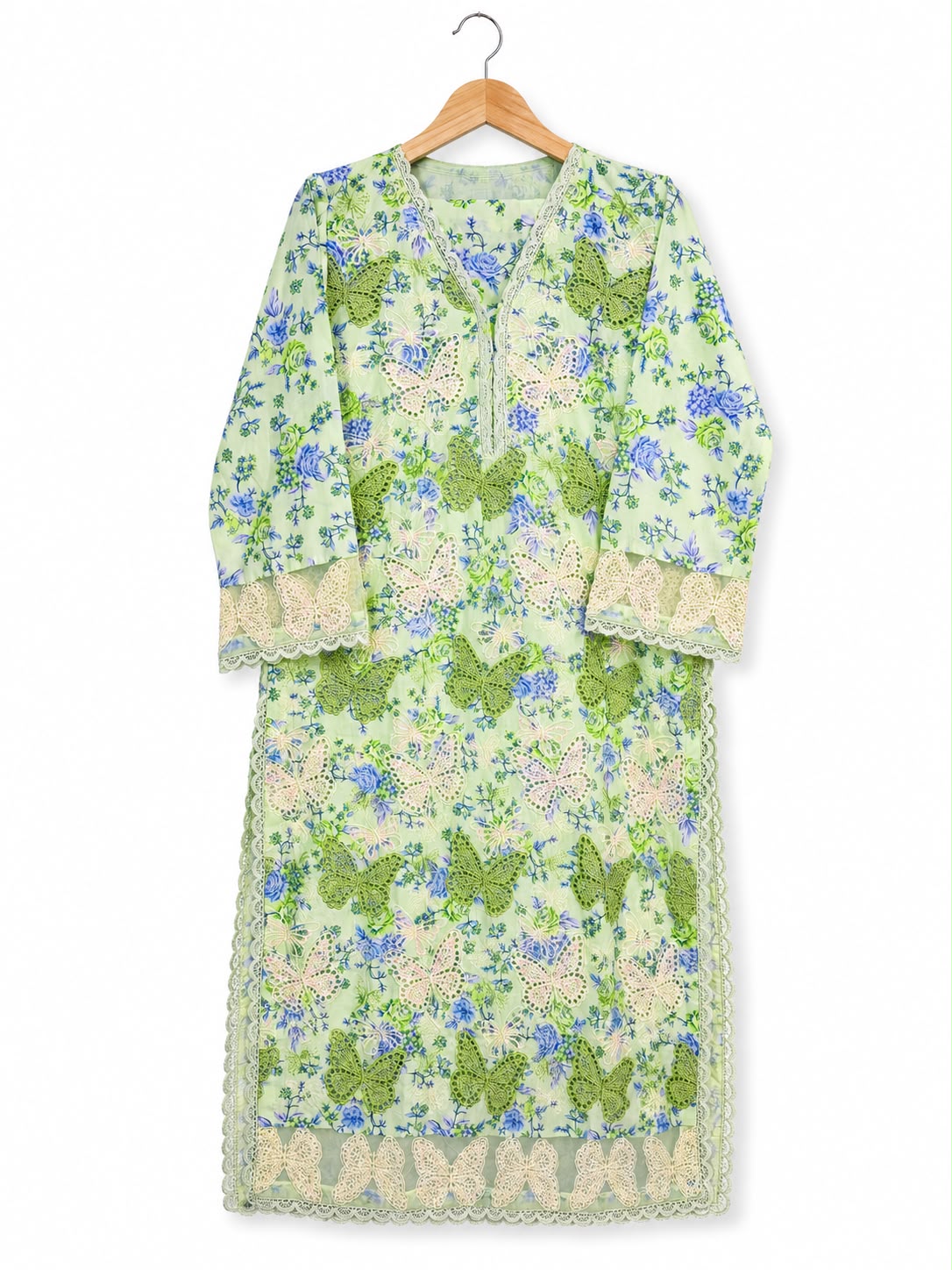 Butterfly Bloom — 3-Piece Lawn Suit | Ready to Wear