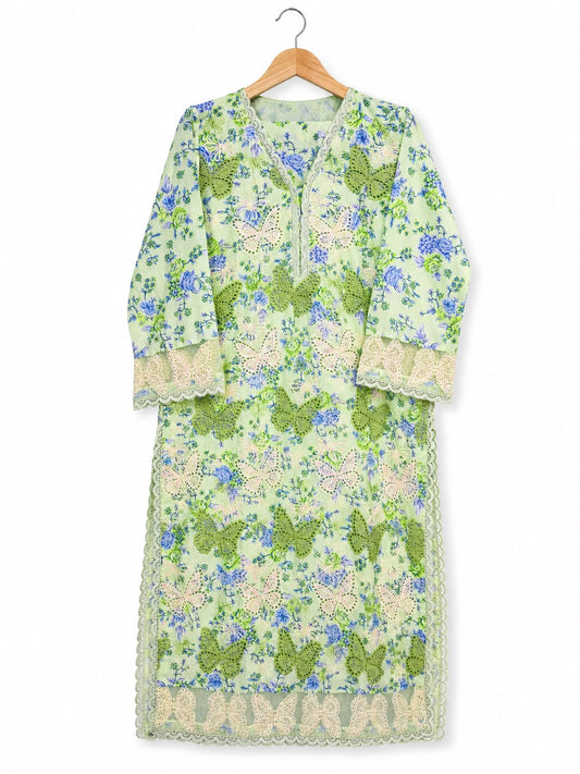 Butterfly Bloom — 3-Piece Lawn Suit | Ready to Wear