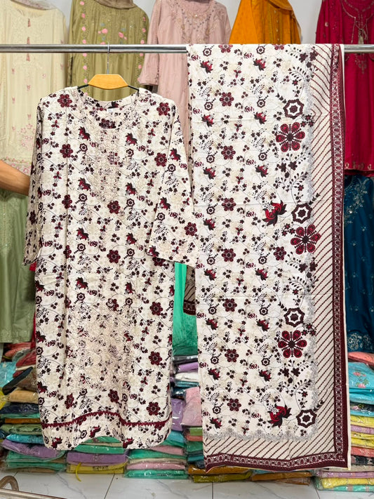 Crimson Petal – Linen 3 Piece