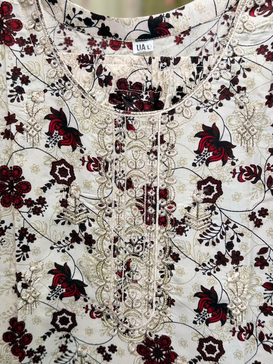 Crimson Petal – Linen 3 Piece