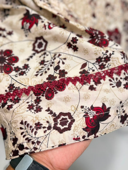 Crimson Petal – Linen 3 Piece