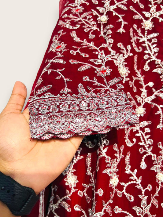Premium Chiffon 3-Piece Suit – Stitched Medium | Yahyas