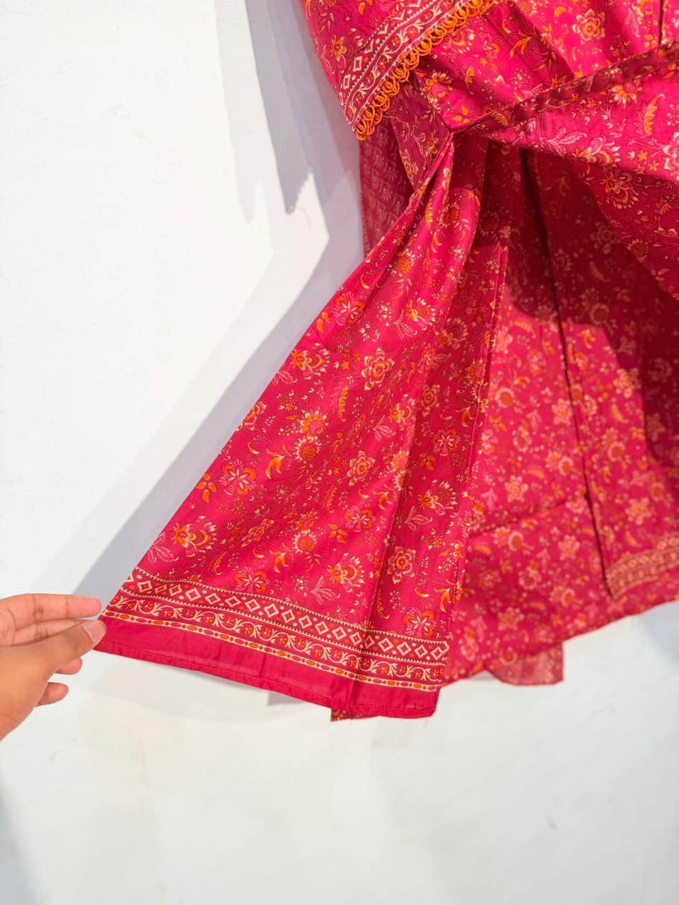 Printed 3-Piece Suit – Red Floral | Yahyas