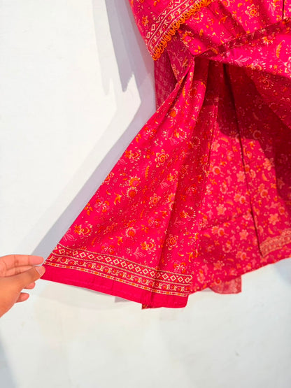 Printed 3-Piece Suit – Red Floral | Yahyas