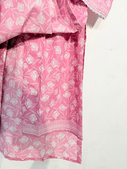 Printed 3-Piece Suit – Pink Floral | Yahyas
