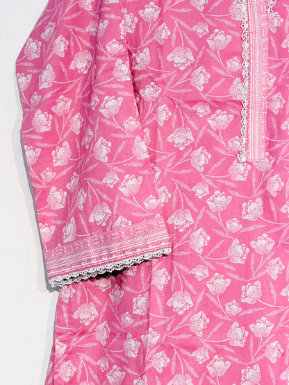 Printed 3-Piece Suit – Pink Floral | Yahyas