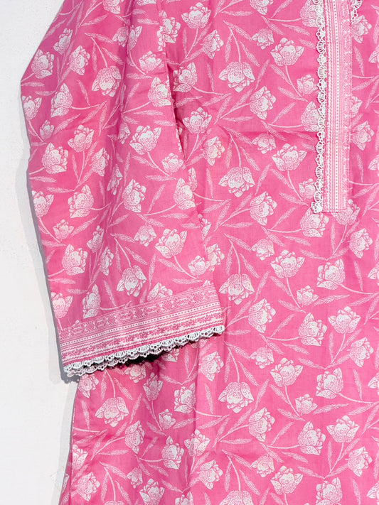 Printed 3-Piece Suit – Pink Floral | Yahyas