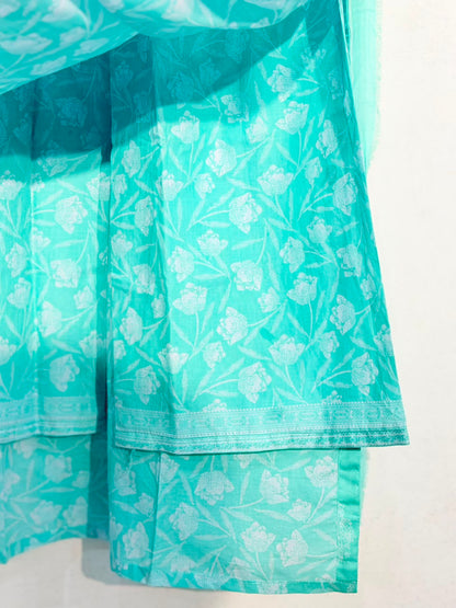 Yahyas Mint Green Floral Lawn 3-Piece Suit | Fresh Summer Collection